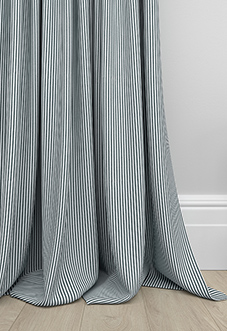 Nautical Stripes, Salt Black - Made to Measure Curtains